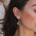 Boucles dorées fleurs zircons