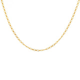 Collier doré maille figaro alternée double face